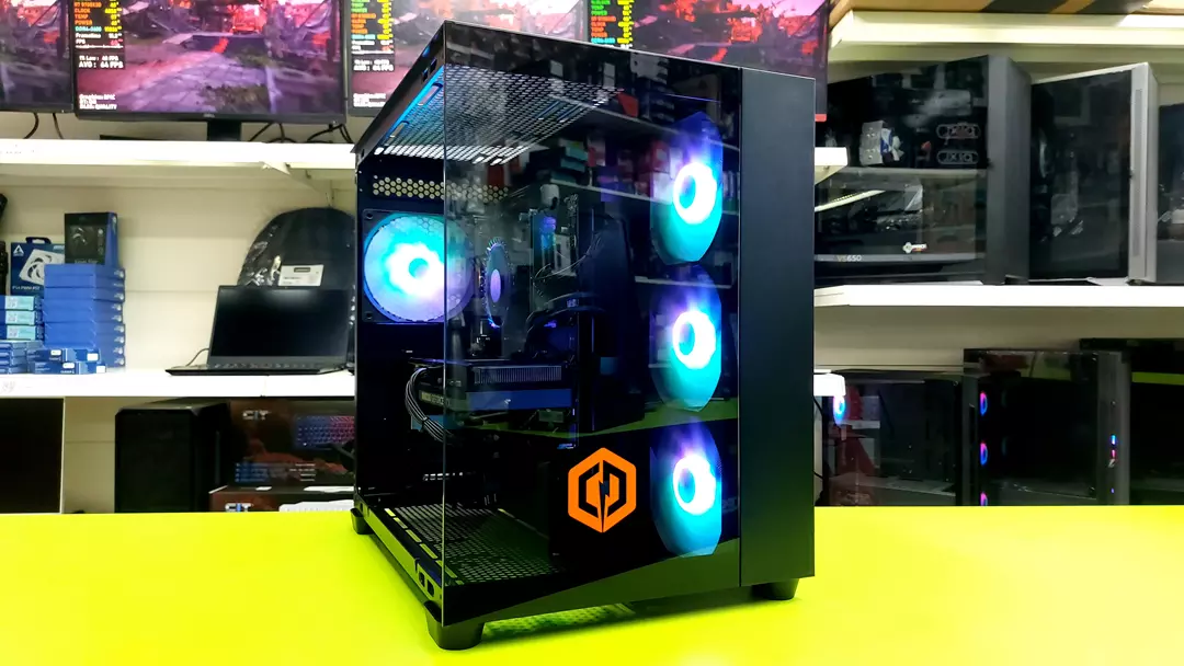 Cyber Power Desktop Black (9) Custom Desktop Cyber Power / Intel i5 14400F 14th Gen @ 4.70GHz / 16GB DDR5 / 1TB M.2 NVMe / Multi Choice Graphics - Image 1