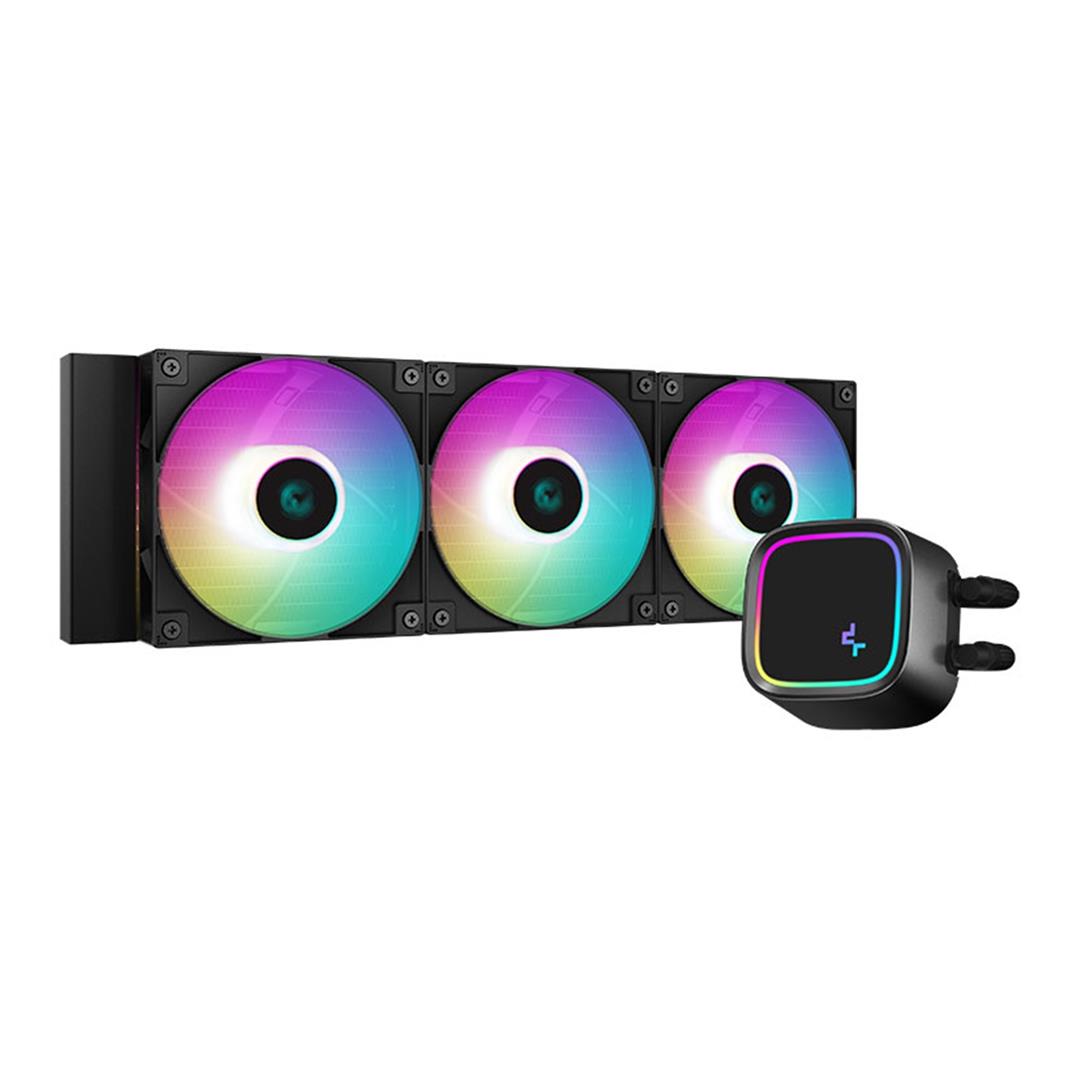 DeepCool LE720 Black AIO DeepCool LE720 Black AIO Cooler, 3x120mm ARGB PWM Fan, Copper Heatsink, Aluminium Radiator, Intel/AMD - Image 1