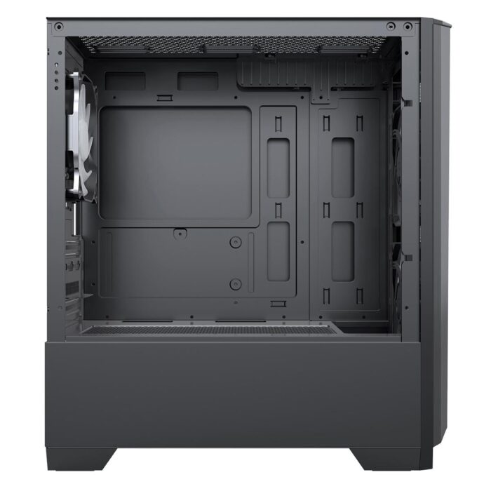 CIT Level 2 Black Micro-ATX Mesh PC Gaming Case with 3 x 120mm RGB Rainbow Fans Included - Image 7