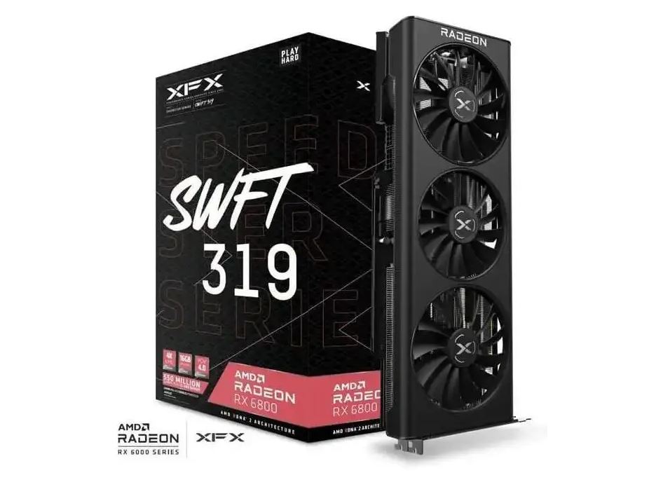 RX 6800XT XFX Speedster SWFT 319 Radeon RX 6800 16 GB Graphics Card - Image 1