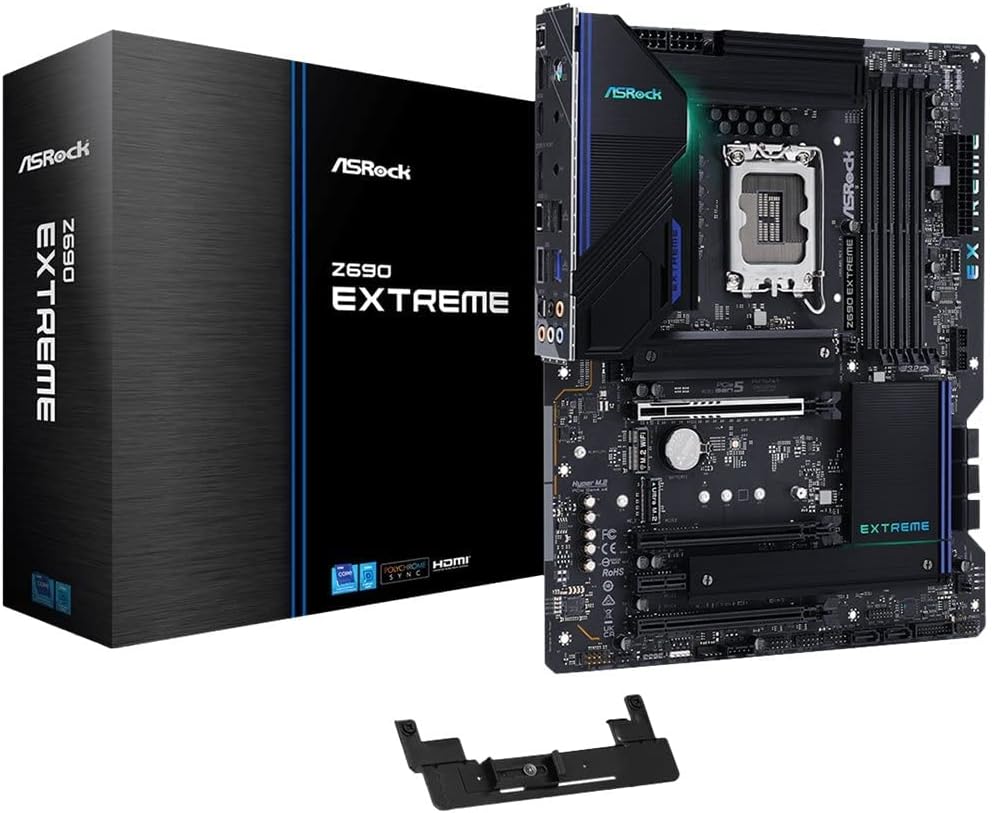 ASRock Z690 EXTREME ASRock Z690 EXTREME, Intel Z690, 1700, ATX, 4 DDR4, HDMI, DP, 2.5G LAN, PCIe5, RGB, 3x M.2 - Image 1