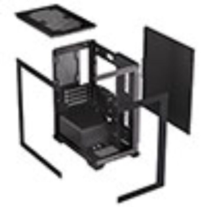 CIT Range Black MATX Gaming Case with Tempered Glass Front and Side Panels with 3 x CiT Celsius Dual-Ring Infinity Fans Bundled - Image 6