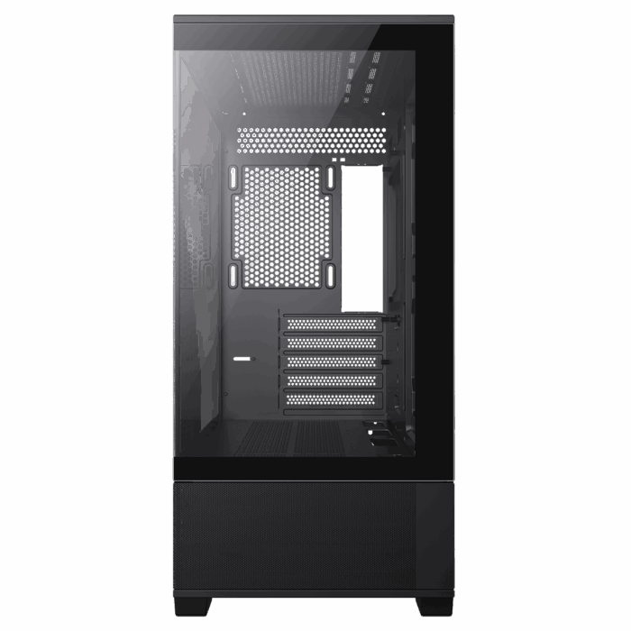 GameMax Vista MB Black MATX Gaming Case with Tempered Glass Front and Side Panels - Image 5