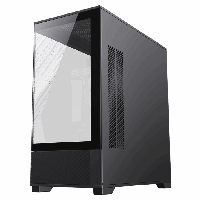 GameMax Vista MB Black MATX Gaming Case with Tempered Glass Front and Side Panels - Image 6
