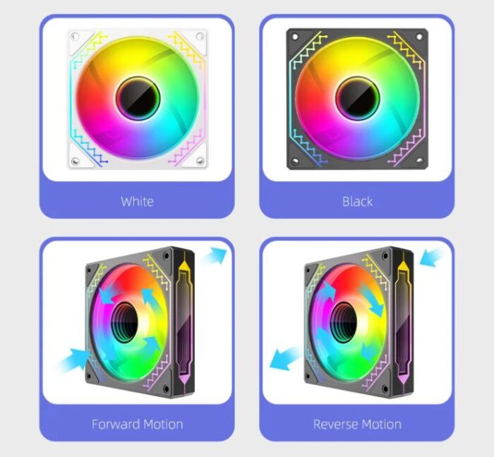 120mm ARGB PC Fan W12 - 71CFM - Infinity Lens - Image 2