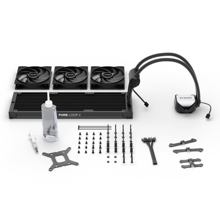 be quiet! Pure Loop 2 360mm AIO CPU Water Cooler, Universal Socket, 3x Pure Wings 3 120mm PWM high-speed fans, 2100RPM, ARGB - Image 3