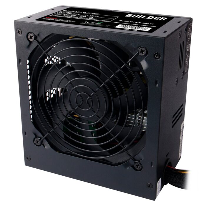500W Builder Black 12cm PSU White Box PFC CE 3 x SATA - Image 3
