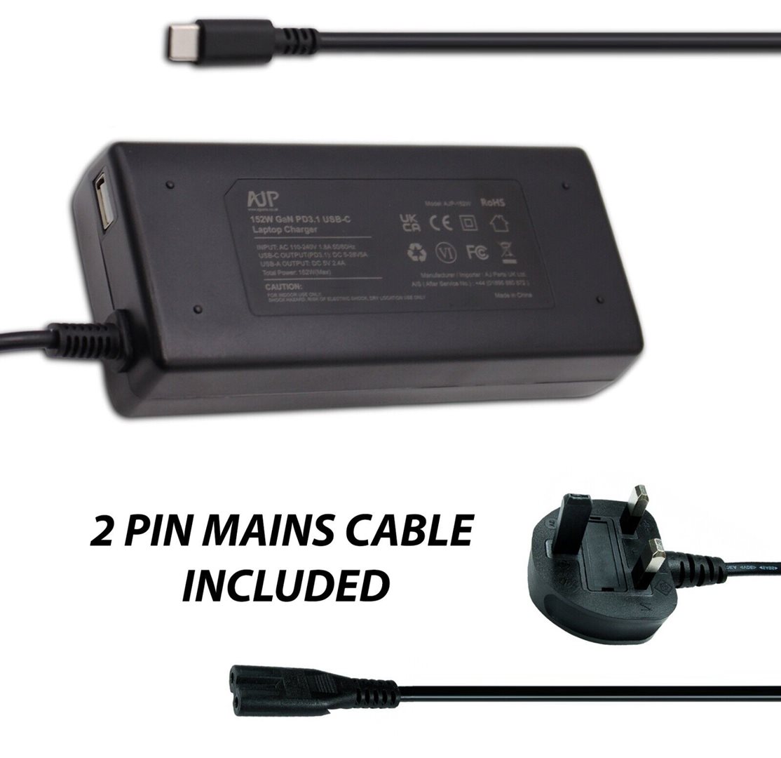 Charger Adapter USB Type C 152W 1 AC Power Supply Charger Adapter USB Type C 152W - Image 1