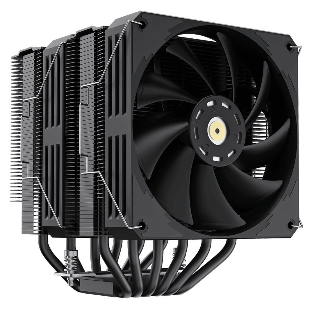 GameMax Twin 600 0 GameMax Twin 600 Dual-Tower 12cm Fan PWM Black 6mm x 6 Heat Pipes TDP 250W - Image 1