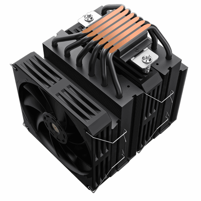 GameMax Twin 600 Dual-Tower 12cm Fan PWM Black 6mm x 6 Heat Pipes TDP 250W - Image 5