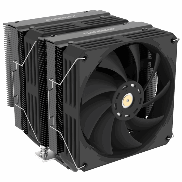GameMax Twin 600 Dual-Tower 12cm Fan PWM Black 6mm x 6 Heat Pipes TDP 250W - Image 3