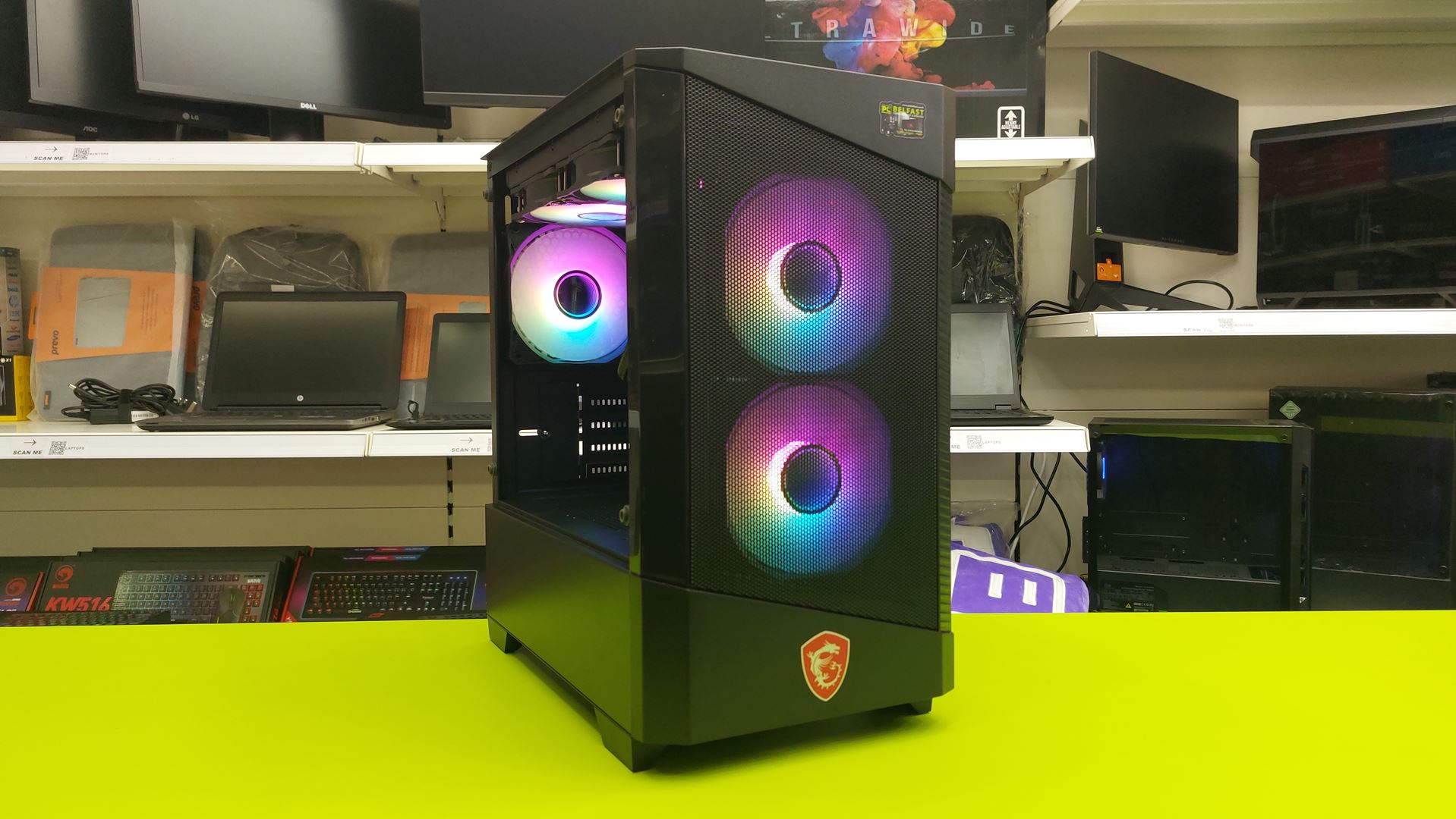 Cit level 1 mesh Black 1 (3) Custom Gaming Desktop / Intel i7 7700K@ 4.50GHz / 16GB RAM / 256GB NVMe + 1TB SSD / Multi Choice Graphics - Image 1