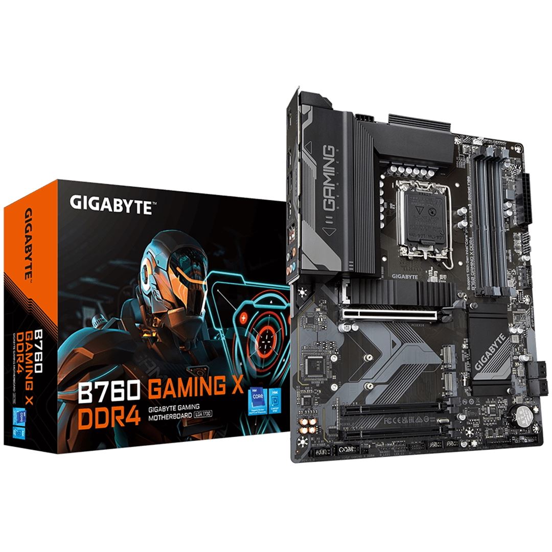 Gigabyte B760 GAMING X Gigabyte B760 GAMING X DDR4 Motherboard, Intel Socket 1700, 2.5GbE LAN, HDMI, DisplayPort - Image 1