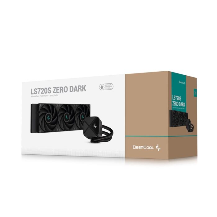 DeepCool LS720 SE Zero Dark All In One Liquid CPU Cooler, 360mm Radiator, 3x 120mm DeepCool Fans, Intel/AMD - Image 4