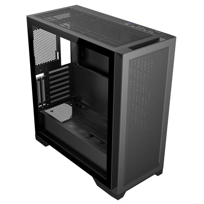 CIT PRO Creator XE Black Case Mid-Tower E-ATX PC Black Gaming Case With Mesh Front Panel and Tempered Glass Side Panel - Image 3