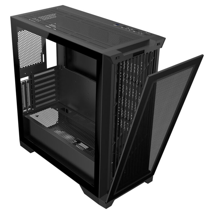 CIT PRO Creator XE Black Case Mid-Tower E-ATX PC Black Gaming Case With Mesh Front Panel and Tempered Glass Side Panel - Image 4