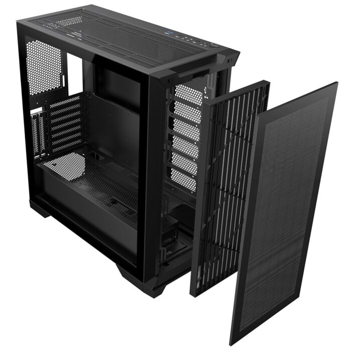 CIT PRO Creator XE Black Case Mid-Tower E-ATX PC Black Gaming Case With Mesh Front Panel and Tempered Glass Side Panel - Image 2
