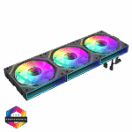 GameMax Black Link (3 Pack) Infinity Mirror ARGB Black 4pin PWM Linked Cooling Fans