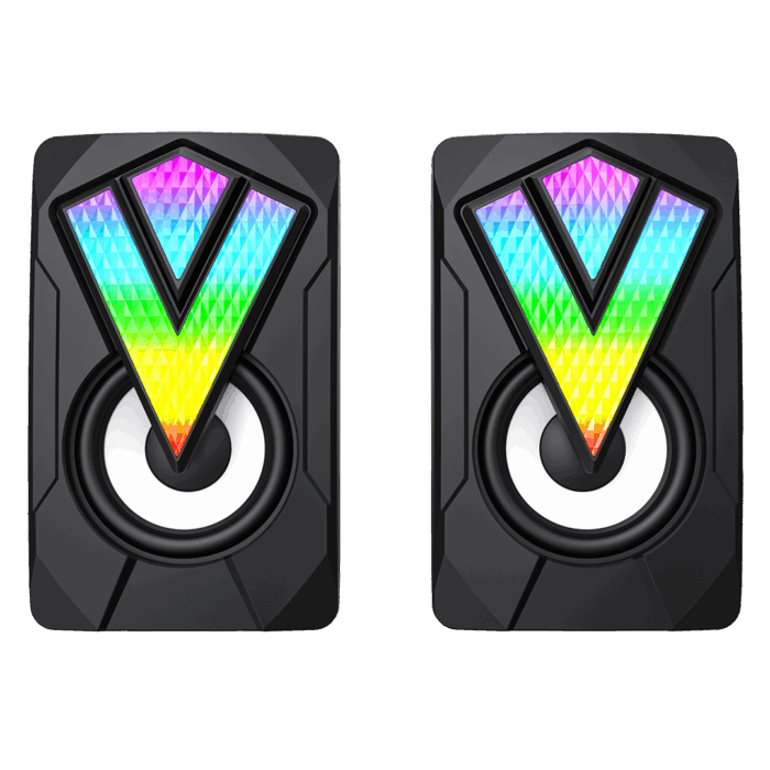 GameMax SR01 RGB Wired PC Gaming Speakers With USB2.0 Power and AUX 3.5mm Cable - Image 4