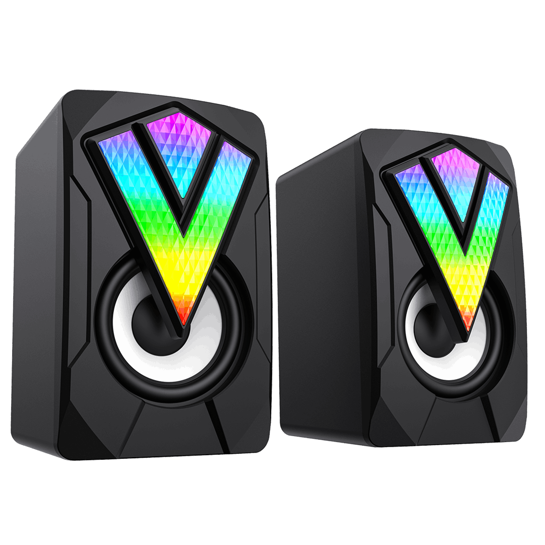 GameMax SR01 RGB GameMax SR01 RGB Wired PC Gaming Speakers With USB2.0 Power and AUX 3.5mm Cable - Image 1