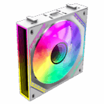 GameMax White Link (3 Pack) Infinity Mirror ARGB White 4pin PWM Linked Cooling Fans - Image 2