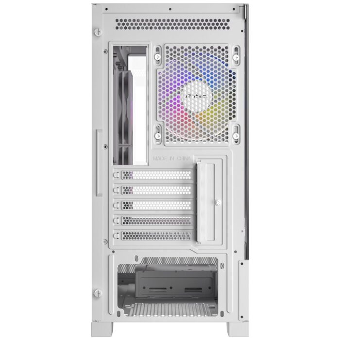 Antec CX500M RGB Gaming Case w/ Glass Side & Front, Micro ATX, 3x RGB Fans, LED Button, 410mm GPU Support, USB-C, White - Image 5
