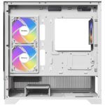 Antec CX500M RGB Gaming Case w/ Glass Side & Front, Micro ATX, 3x RGB Fans, LED Button, 410mm GPU Support, USB-C, White - Image 4