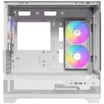 Antec CX500M RGB Gaming Case w/ Glass Side & Front, Micro ATX, 3x RGB Fans, LED Button, 410mm GPU Support, USB-C, White - Image 3