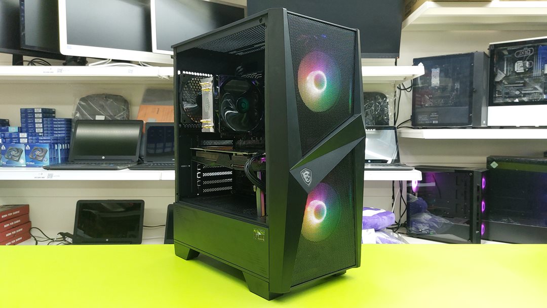 MSI BLACK CASE 22 (4) Refurbished Custom PC MSI / AMD Ryzen 7 5700G 4.60GHz / 16GB RAM / 1TB SSD / Multi Choice Graphics - Image 1