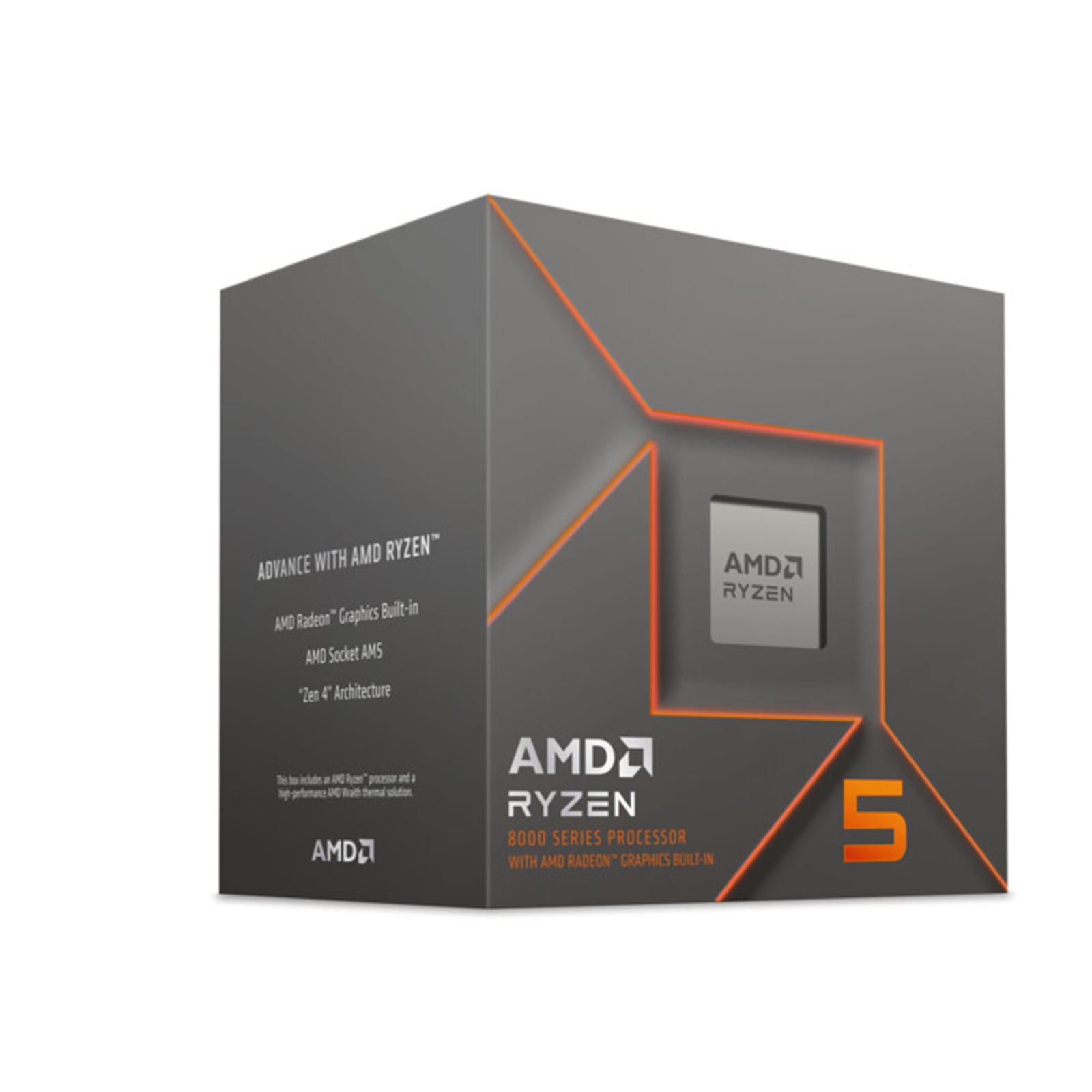 RYZEN 5 8000 SERIES AMD Ryzen 5 8500G 3.7GHz 6 Core AM5 Processor, 12 Threads, 5.0GHz Boost, Radeon Graphics - Image 1