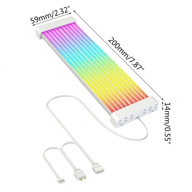 ARGB Lighting Strip AL200 Soft Extension Cable Cover ARGB Lighting Strip 5V3PIN GPU, Motherboard Power AL200 - Image 1