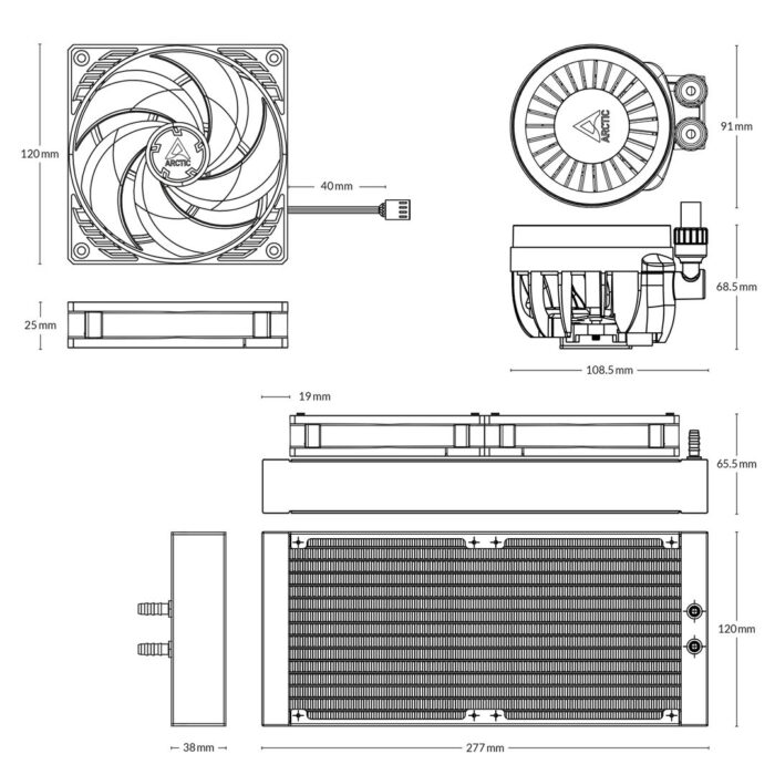 Arctic Liquid Freezer III 240 Black All In One Liquid Intel/AMD CPU Cooler - Image 5