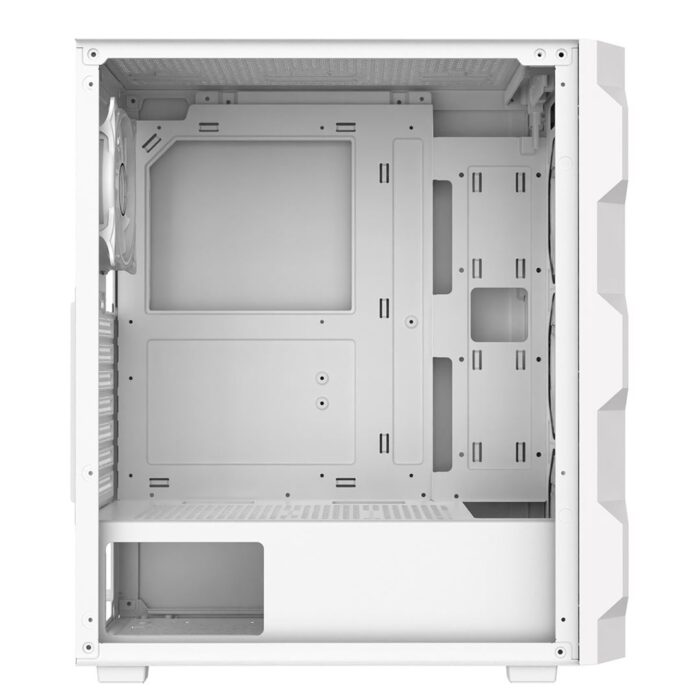 CIT Neo ATX Gaming Case White 6 Port Hub PWM & 4x ARGB CiT Tornado Dual-Ring Infinity Fans. - Image 6