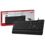 Genius KB-100XP Wired Keyboard, USB Plug and Play, 12 Multimedia Keys, Full Size UK, Black