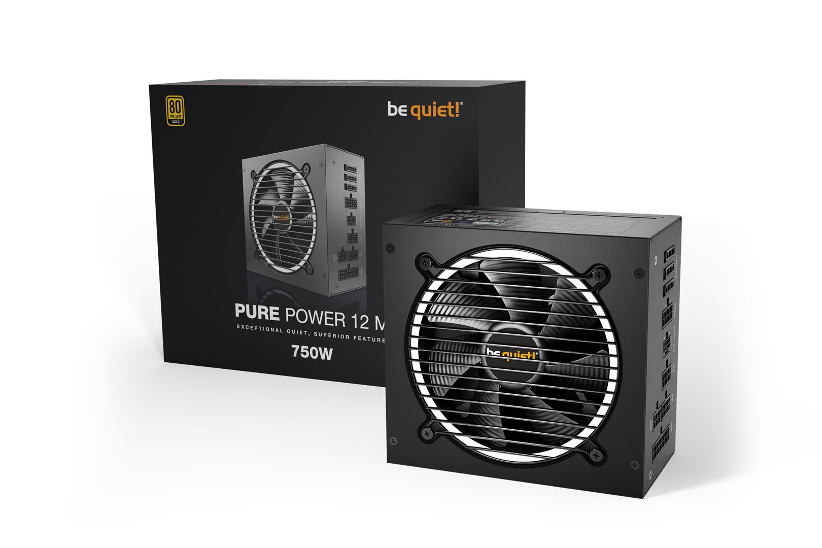 Be Quiet! 750W Pure Power 12 M 0 Be Quiet! 750W Pure Power 12 M PSU, Fully Modular, Rifle Bearing Fan, 80+ Gold, ATX 3.0, PCIe 5.0, Dual Rail - Image 1