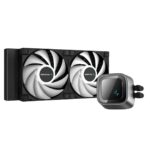 DeepCool LS520 Premium AiO Liquid CPU Cooler, Universal Socket, 240mm, PWM 2250RPM Cooling Fans, ARGB LED Lighting, Black - Image 2