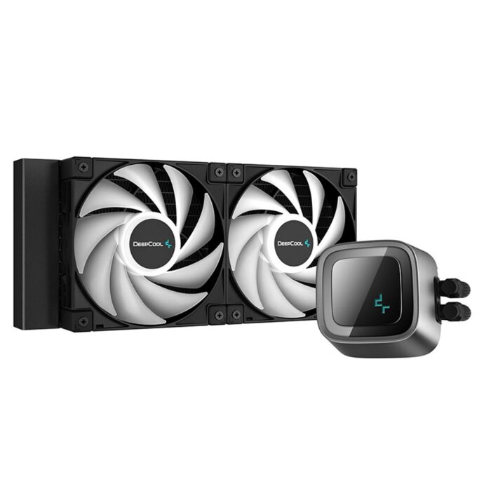 DeepCool LS520 Premium AiO Liquid CPU Cooler, Universal Socket, 240mm, PWM 2250RPM Cooling Fans, ARGB LED Lighting, Black - Image 2