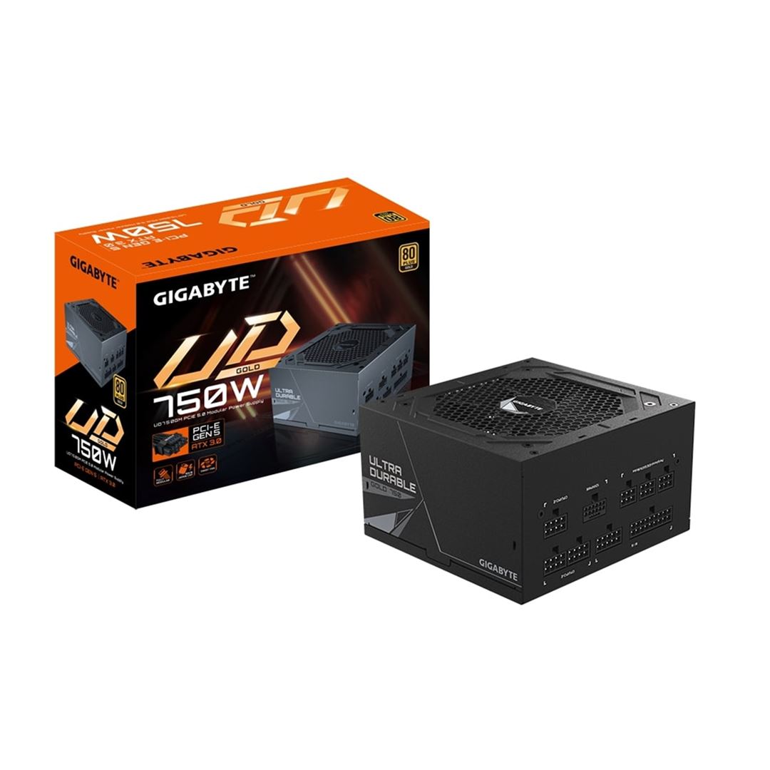 Gigabyte UD750GM PG5 Gigabyte UD750GM PG5,750W, Fully Modular, 80 Plus Gold Certified, PCIe Gen 5 & Intel ATX 3.0 Ready - Image 1