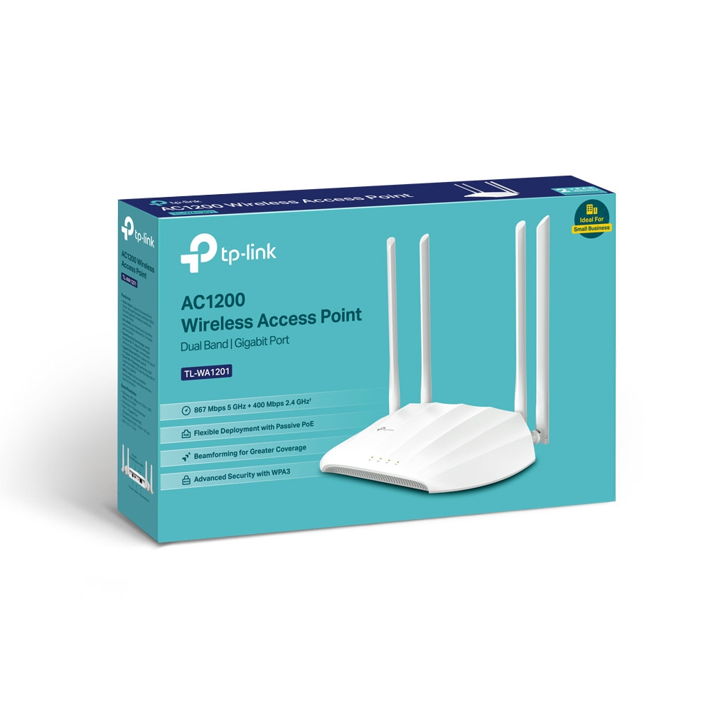 TP-LINK (TL-WA1201) AC1200 1 TP-LINK (TL-WA1201) AC1200 WIRELESS GIGABIT ACCESS POINT, DUAL BAND, RANGE EXT - Image 1