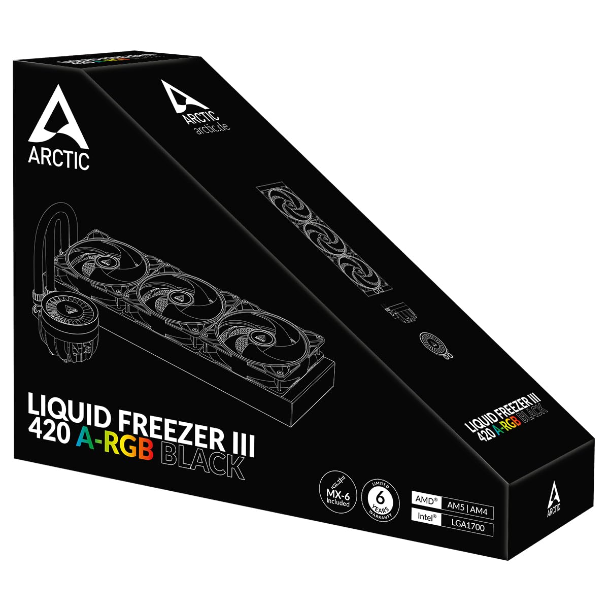 ARCTIC Liquid Freezer III 420 A-RGB 3 ARCTIC Liquid Freezer III 420 A-RGB - Water Cooling PC, All-in-One CPU AIO Water Cooler, Intel & AMD - Image 1