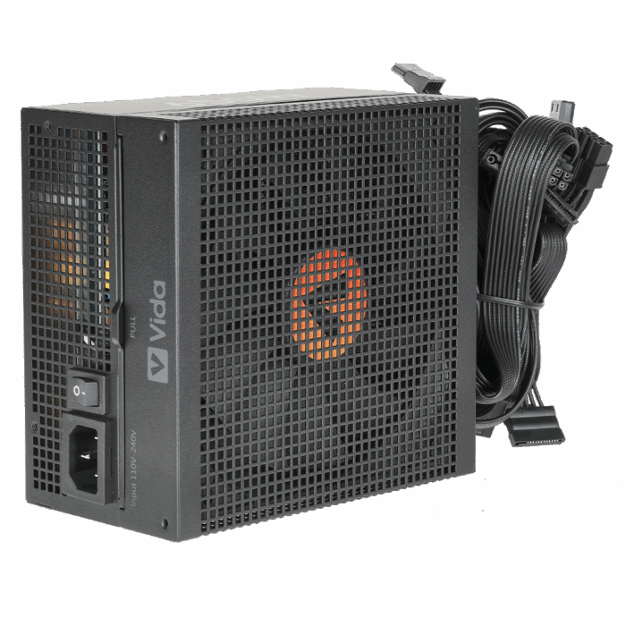 Vida 650W Heracles Black ATX Gaming PSU, 80+ Bronze, 14cm Ultra-Quiet FDM Fan, Flat Black Cables - Image 2