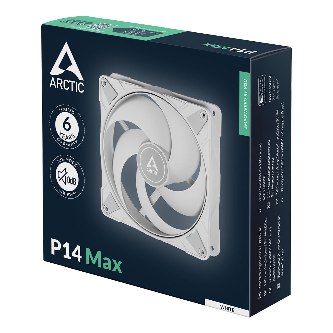 Arctic P14 Max High-Speed Arctic P14 Max High-Speed 14cm PWM Case FanWhite - Image 1