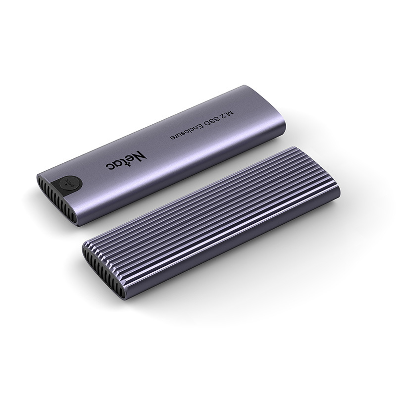 Netac WH51 0 Netac M.2 NVMe/SATA External Enclosure, USB3.1, Aluminum, 10Gbps - Image 1