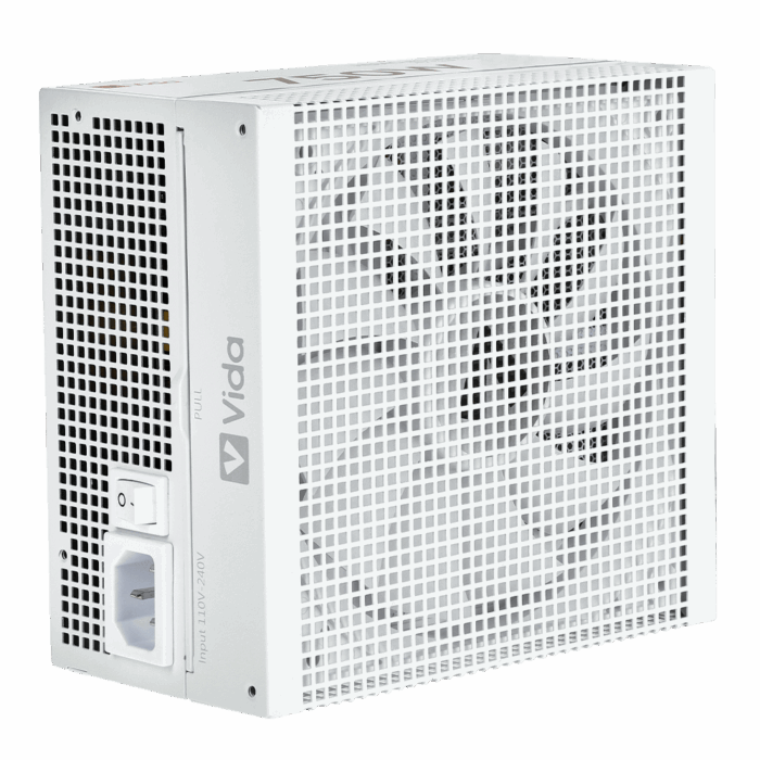 Vida 750W Heracles White ATX Gaming PSU, 80+ Bronze, 14cm Ultra-Quiet FDM Fan, Flat White Cables - Image 3