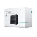 DeepCool PF600 600W PSU, 120mm Silent Hydraulic Bearing Fan, 80 PLUS White, Non Modular, Flat Black Cables