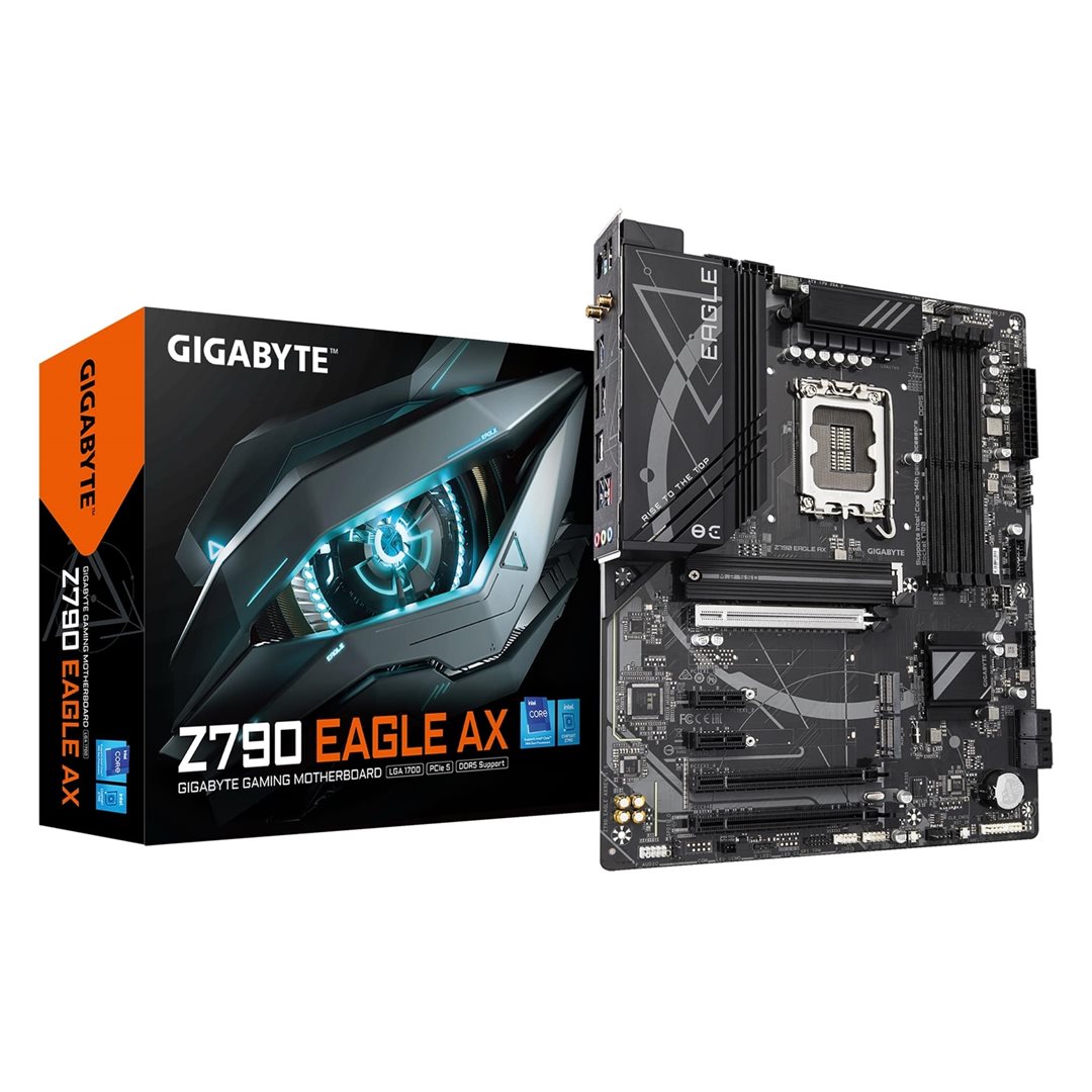 Gigabyte Z790 EAGLE AX Gigabyte Z790 EAGLE AX Intel 1700 Socket Motherboard, ATX, 4x DDR5 SloT, 2.5GbE LAN, Wi-Fi 6E - Image 1