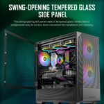 ANTEC NX416L Case, Gaming, Black, Mid Tower, 3 x ARGB Fan - Image 3