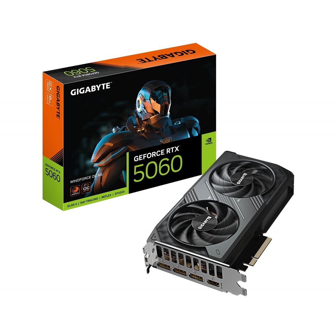 Gigabyte NVIDIA GeForce RTX 5060 WINDFORCE OC Gigabyte NVIDIA GeForce RTX 5060 Windforce OC 8GB - Image 1