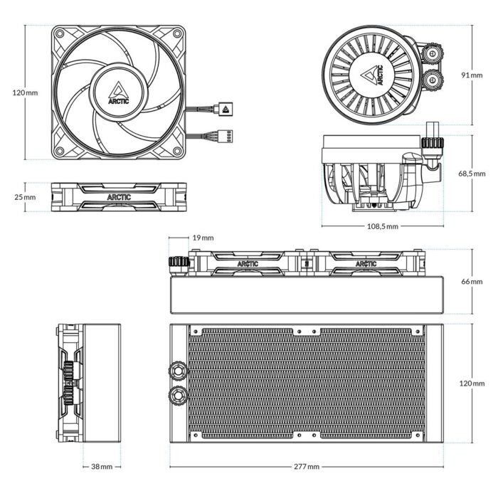 Arctic Liquid Freezer III Pro 240mm Liquid CPU Cooler, P12 Pro - Image 5