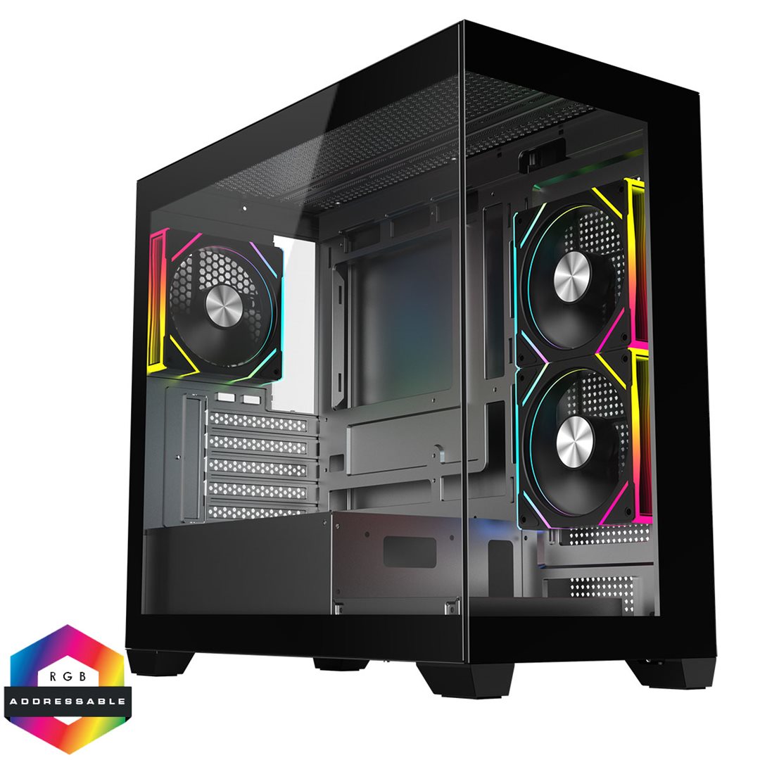 CiT Mercury Case CiT Mercury Case MATX 3x ARGB Fan - Image 1